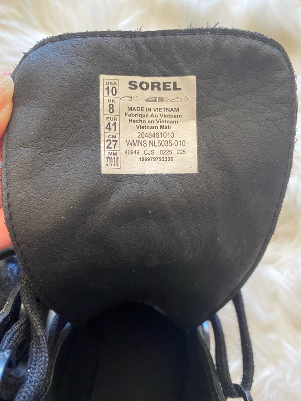 NEW Sorel Joan Now Waterproof Combat Boot Boots Lace Up Leather Black Size 10 - Picture 4 of 16